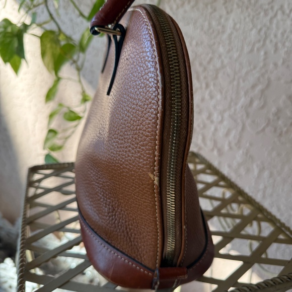 Dooney & Bourke Pebble Grain Zip Zip Satchel - Caramel Top Handle - Picture 6 of 11